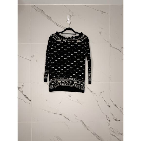 ZIMMERMANN Black White Wool Blend Knit Pullover Sweater US 1 Hunting Old Money - Picture 5 of 7